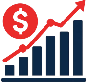 Market and transaction data icon